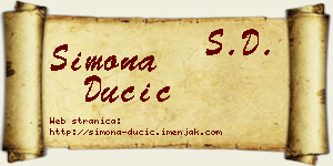 Simona Dučić vizit kartica